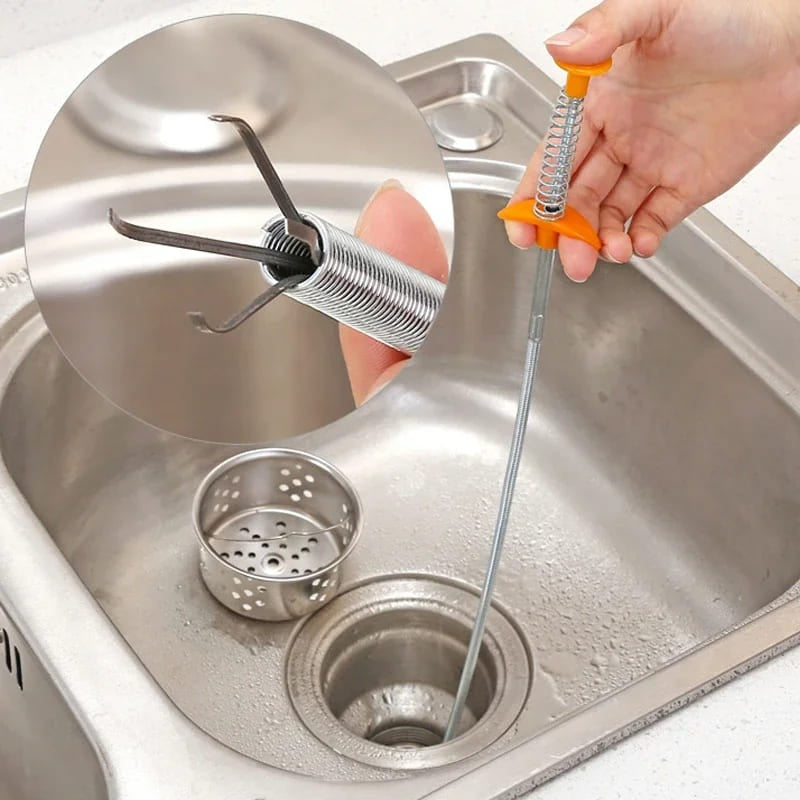 STEEL HOOK 🚽 🚿🛁SONDA DE 90 CM PARA LIMPIEZA MANUAL DE LAVAMANOS, TINAS, DUCHAS Y CAÑERIAS 🚽 🚿🛁
