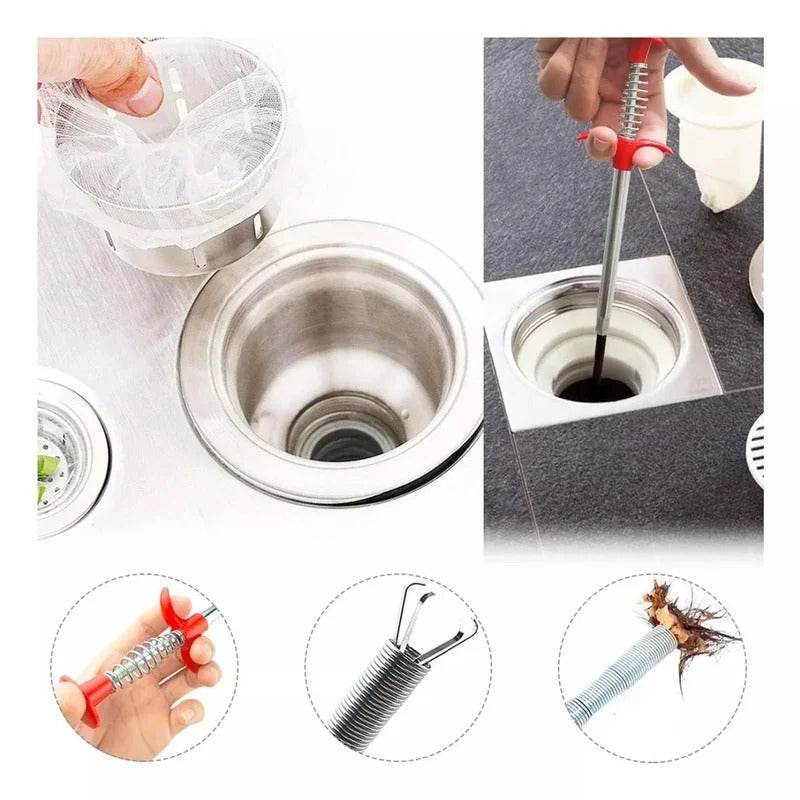 STEEL HOOK 🚽 🚿🛁SONDA DE 90 CM PARA LIMPIEZA MANUAL DE LAVAMANOS, TINAS, DUCHAS Y CAÑERIAS 🚽 🚿🛁