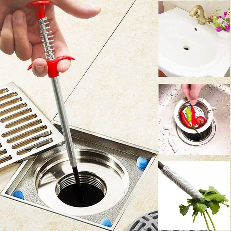 STEEL HOOK 🚽 🚿🛁SONDA DE 90 CM PARA LIMPIEZA MANUAL DE LAVAMANOS, TINAS, DUCHAS Y CAÑERIAS 🚽 🚿🛁