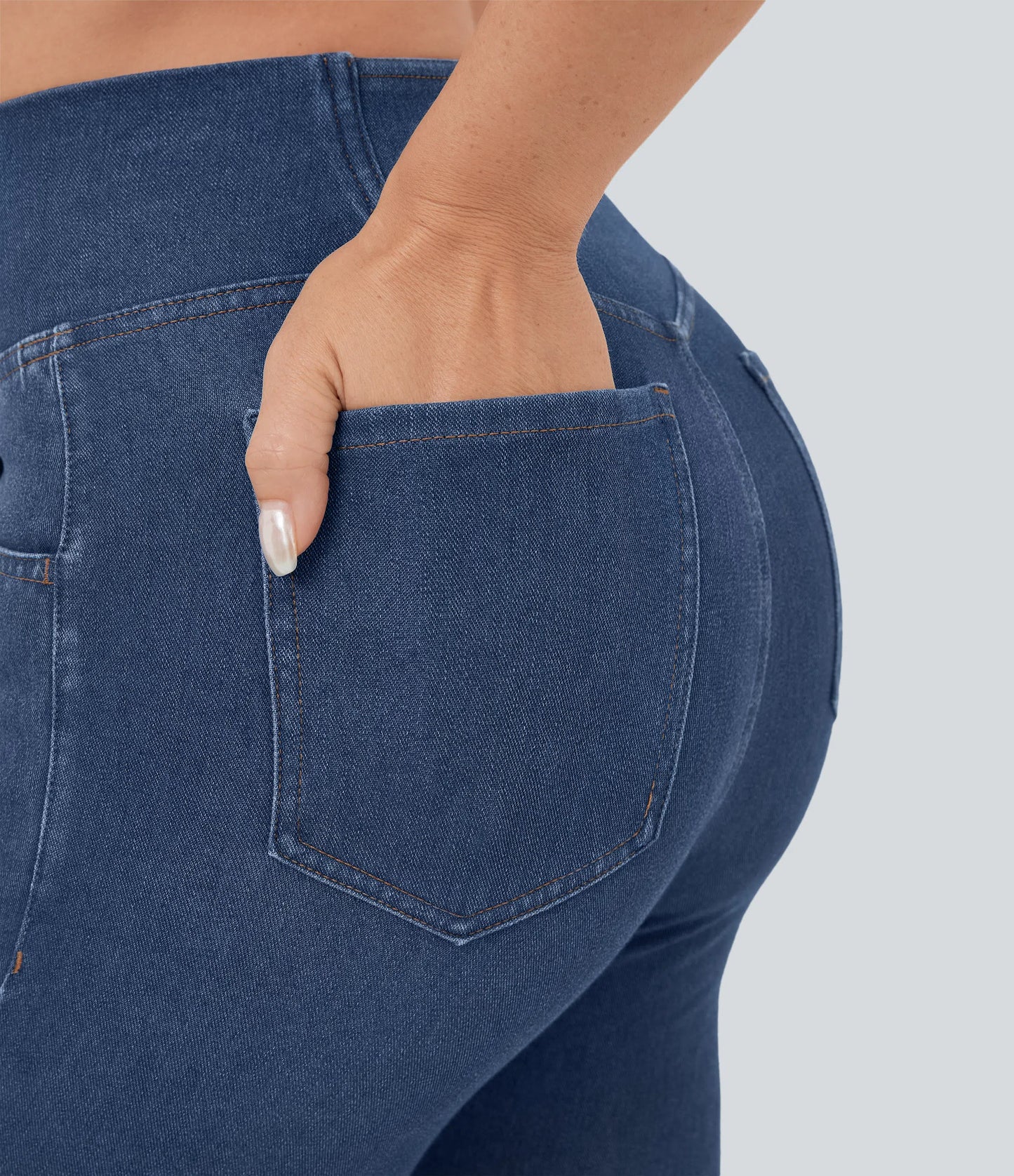 CURVE LUXE ✨ PANTALÓN ELÁSTICO DE CINTURA ALTA + OBSEQUIO+ ENVIÓ GRATIS 🎁👖