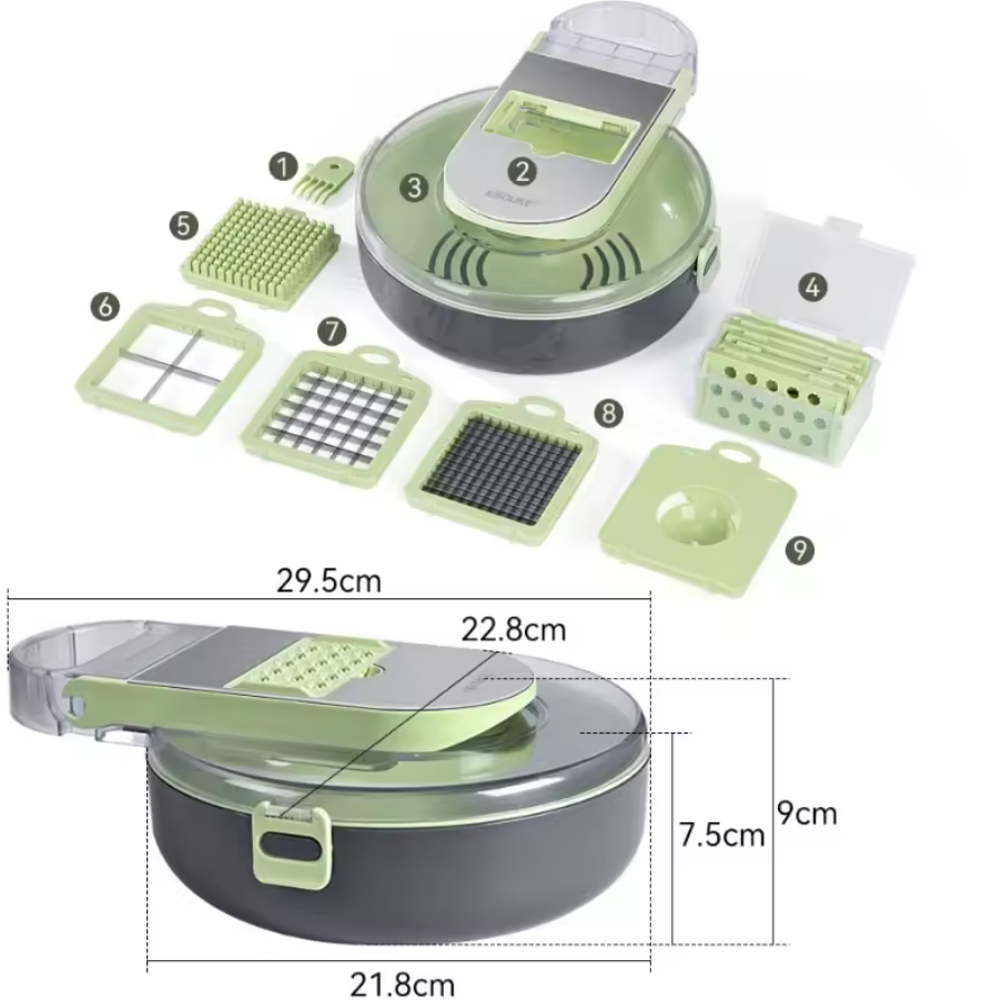 ⚡️KITCHEN HERO PRO 🍅SUPER RALLADOR DE COCINA 9 EN 1 IMPORTADO🥇ÚLTIMAS 50 UNIDADES🔥