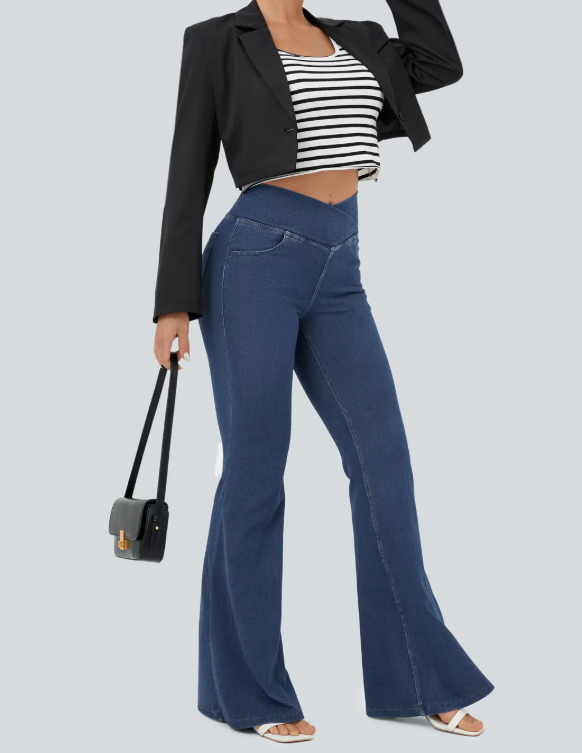 CURVE LUXE ✨ PANTALÓN ELÁSTICO DE CINTURA ALTA + OBSEQUIO+ ENVIÓ GRATIS 🎁👖