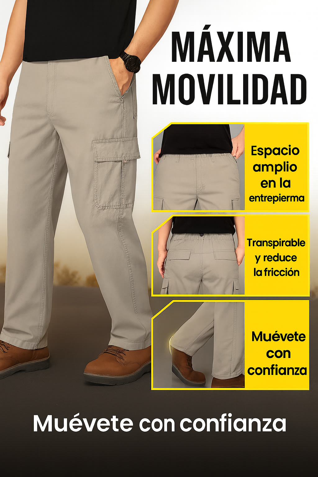 👖FLEXROVER🚶♂️➡️PANTALÓN ULTRA COMODO #🥇EN RESISTENCIA