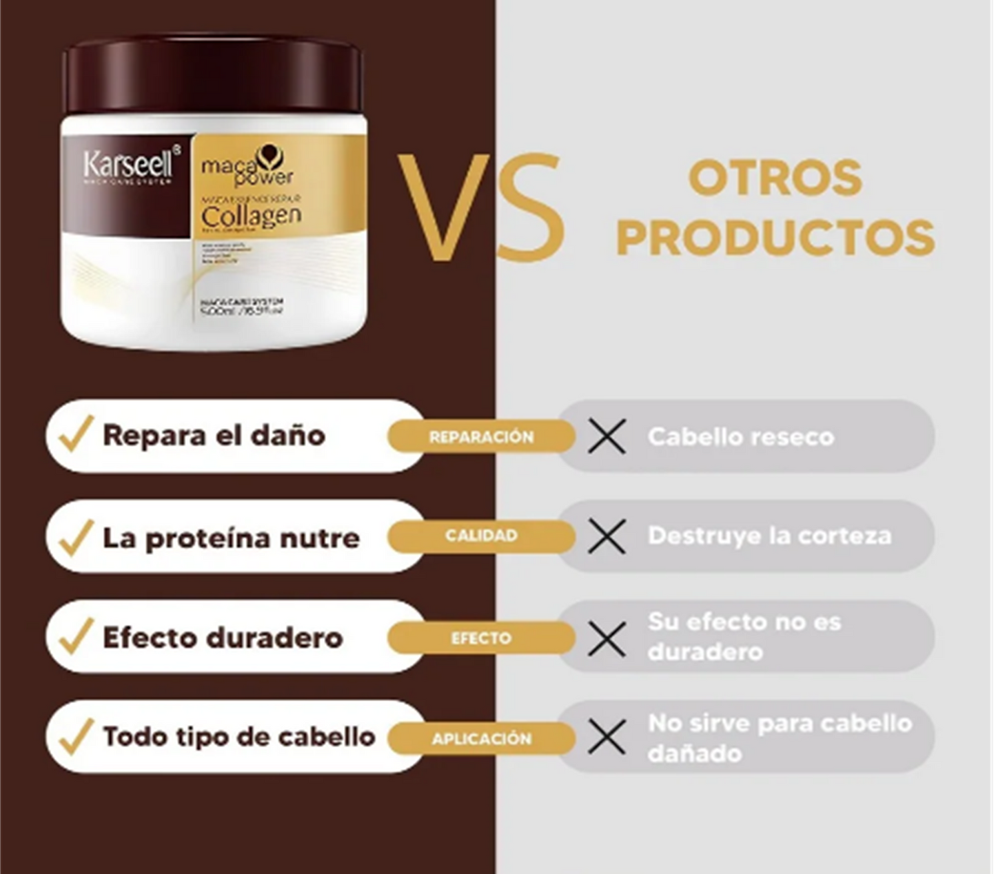 🧖♀️KARSEELL pro🔥 POR 250 ml KERATINA-TRATAMIENTO CAPILAR 2X1 💇🏻♀️