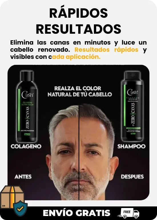 VITALOCKS🌿KIT CUBRE CANAS🎁 (SHAMPOO, COLAGENO+TÓNICO GRATIS ) ENVIÓ GRATIS🎁