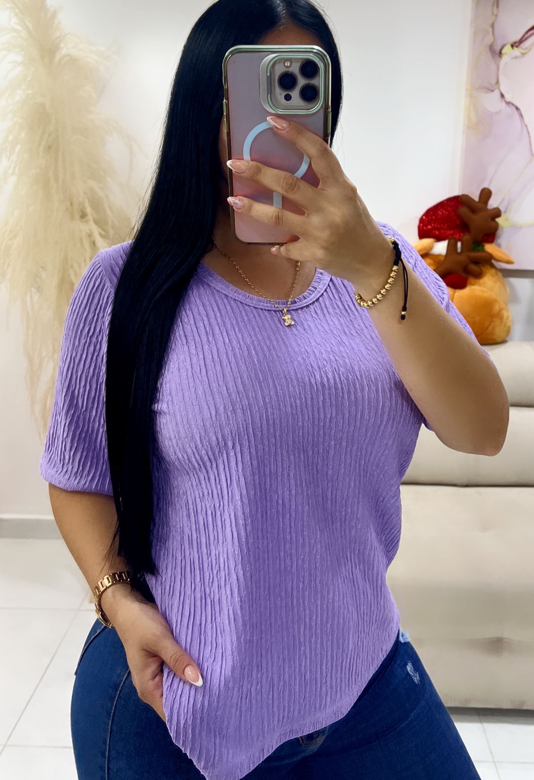 🎨SILK WHISPER 👚BLUSA SEDA PLISADA PREMIUM ⭐ENVIO GRATIS
