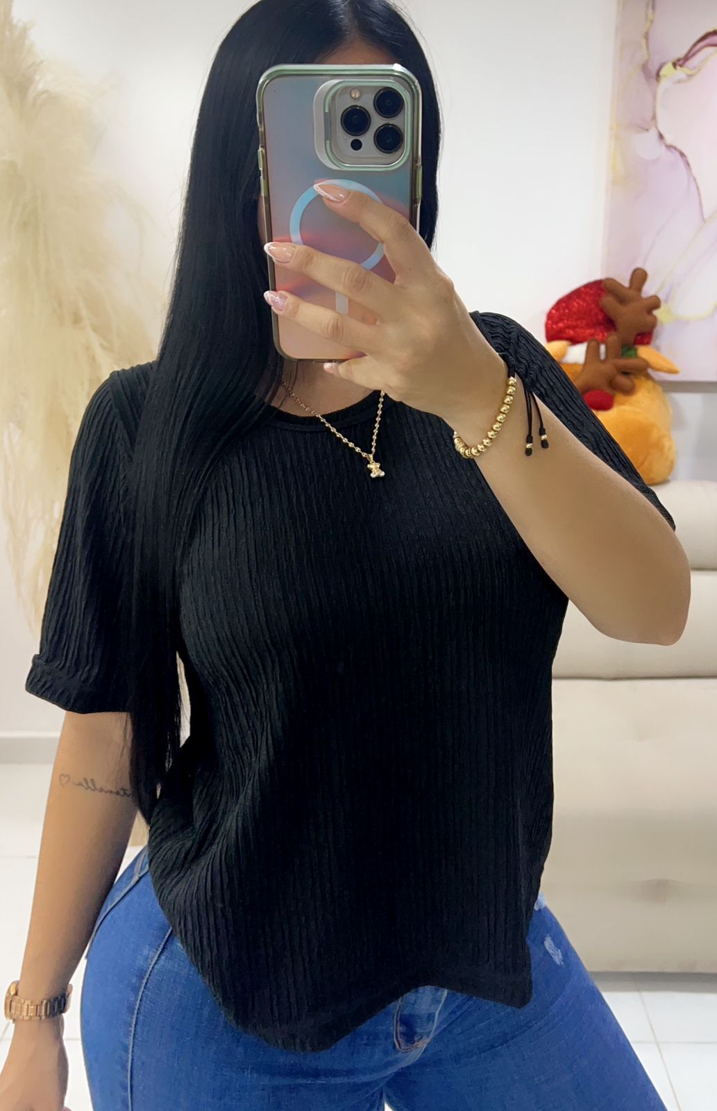 🎨SILK WHISPER 👚BLUSA SEDA PLISADA PREMIUM ⭐ENVIO GRATIS