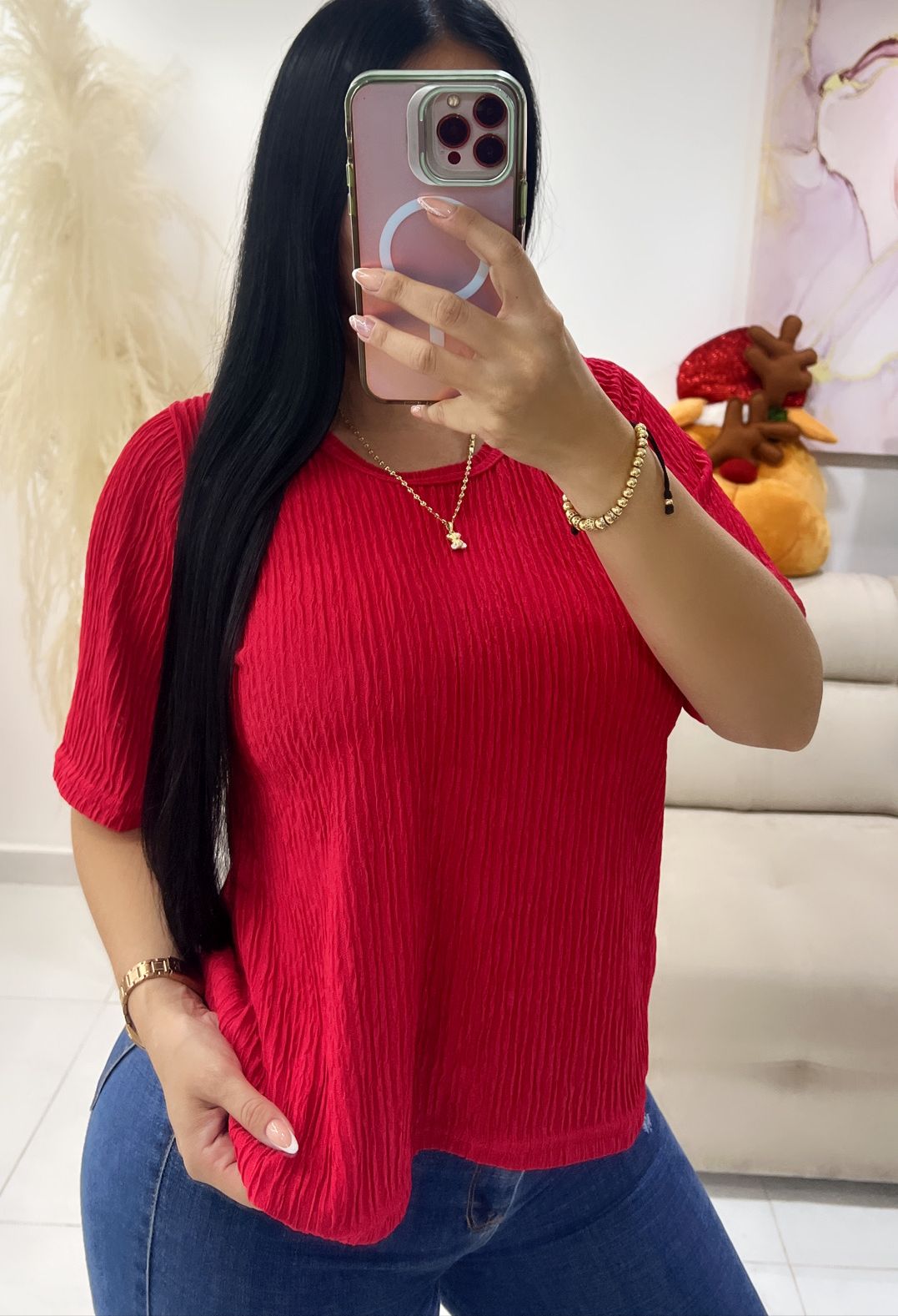 🎨SILK WHISPER 👚BLUSA SEDA PLISADA PREMIUM ⭐ENVIO GRATIS