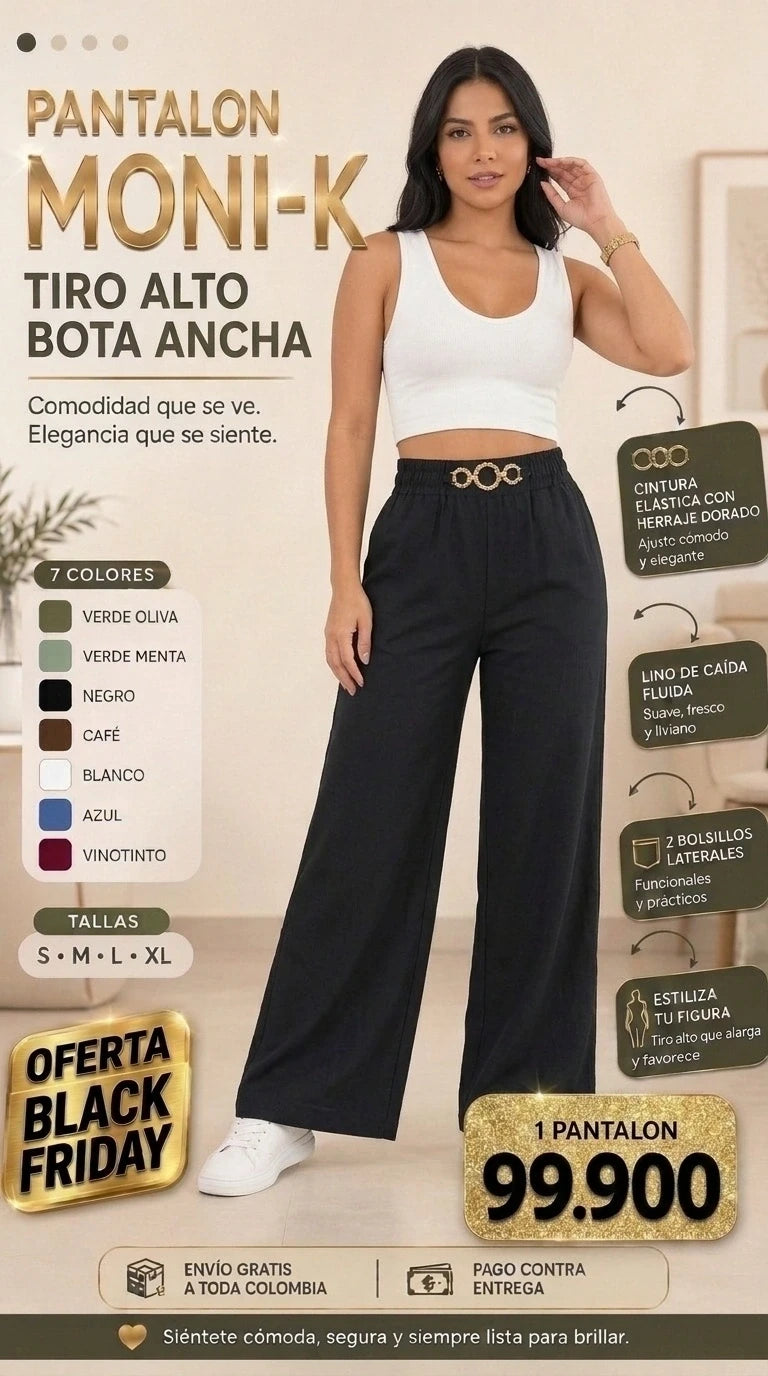 PANTALON MONI-K EN LINO IMPORTADO 🎁OFERTA BLACK DAYS