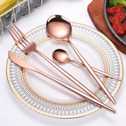✨GOLDEN ELEGANCE PRO⭐⭐⭐⭐⭐JUEGO DE 24  CUBIERTOS  EN ACERO INOX🍴ENVIO GRATIS