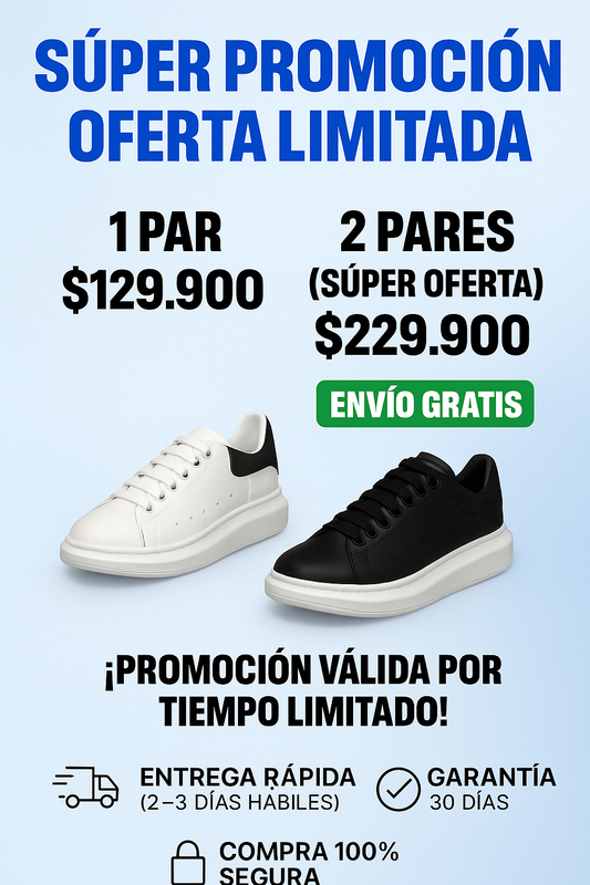 💨ALEXANDER MQ 👣 TENIS DEPORTIVO UNISEX🥇CON SOPORTE ORTOPÉDICO🦶
