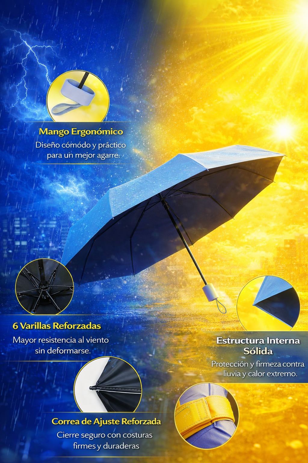 SOMBRILLA 🏙️URBAN RAIN Pro☔LLEVALA EN TU BOLSILLO 🥇PAGA 1 LLEVA 2🎁RECIBE OBSEQUIO