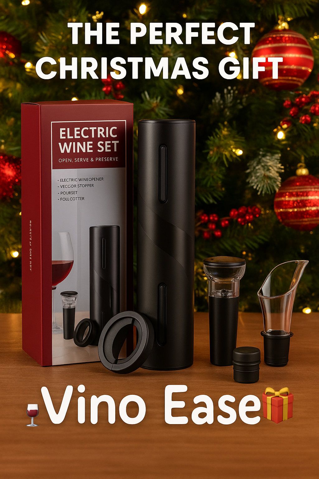 ⚡WINE MASTER 🍇KIT DESCORCHADOR 4 EN 1  🎄🎅EL REGALO PERFECTO PARA NAVIDAD🎅