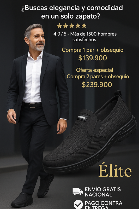 👞CALZADO  ELITE + OBSEQUIO🥇 # 1  EN COMODIDAD Y SOPORTE ORTOPÉDICO🦶