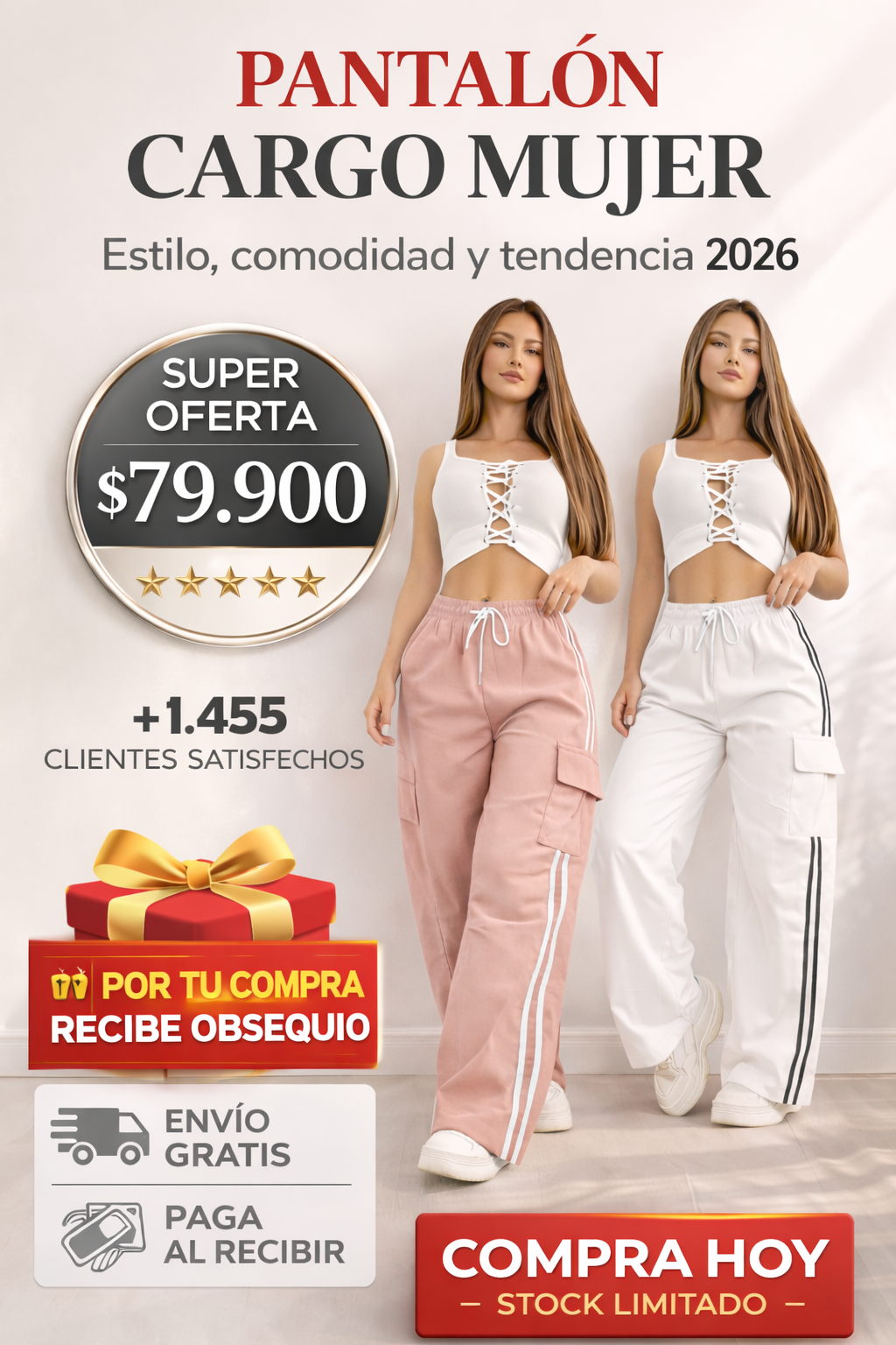 👖PANTALON CARGO PREMIUM  ✨TENDENCIA 2026- ENVIÓ GRATIS+ OBSEQUIO
