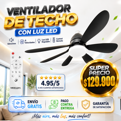 🌪️AIRLUM💡LAMPARA VENTILADOR 6 ASPAS🚁 ORIGINAL IMP0RTADO 🥇