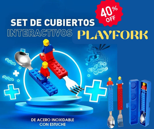 🎁PLAYFORK🍴KIT DE CUBIERTOS IMPORTADO⭐⭐⭐⭐⭐⭐PRODUCTO ORIGINAL🎖️