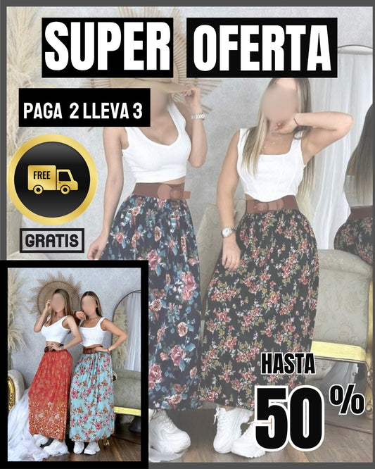 🌸BREEZE🍃 FALDA IMPORTADA PREMIUM💃 PAGA 2 LLEVA 3+ENVIO GRATIS